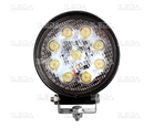 LED фара рабочая 27W/60 (9x3W) 1890 lm - круглая (floodlight широкий луч)